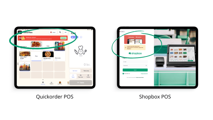I din Quickorder Backoffice vil du se en nedtælling til, at dine data bliver overført til Shopbox. Du skal ikke foretage dig noget. (4)