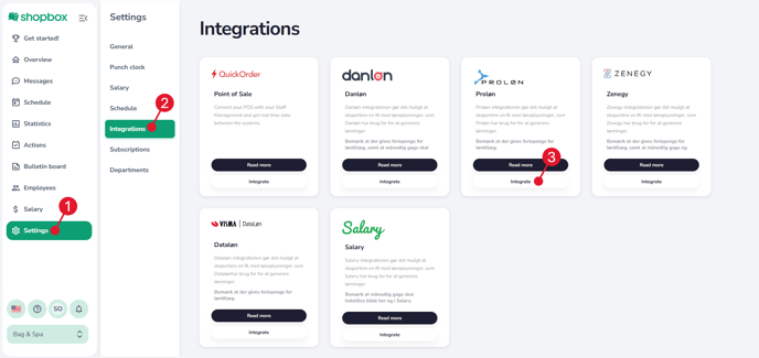 Integrations - proløn