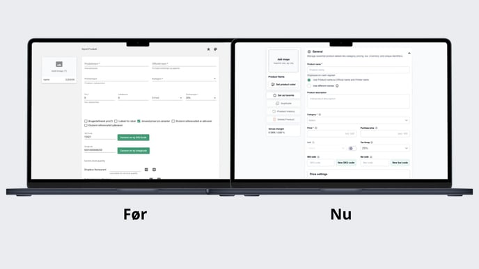 Product creation, before and after update