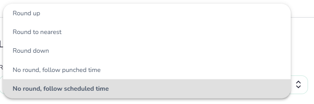 Punch clock rounding type