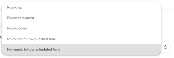Punch clock rounding type