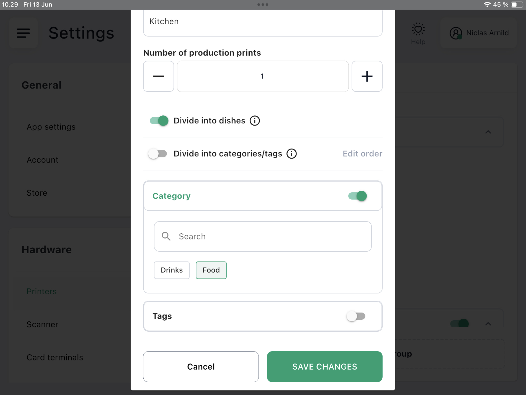 Printer setup in Shopbox POS